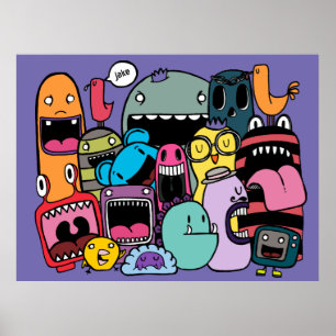 Monster Gang Personalised Name Street Art Poster