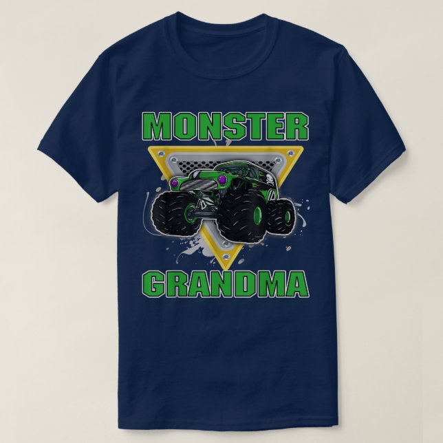 Monster GrandMa Monster Truck Are My Jam Grandmoth T-Shirt (Design Front)