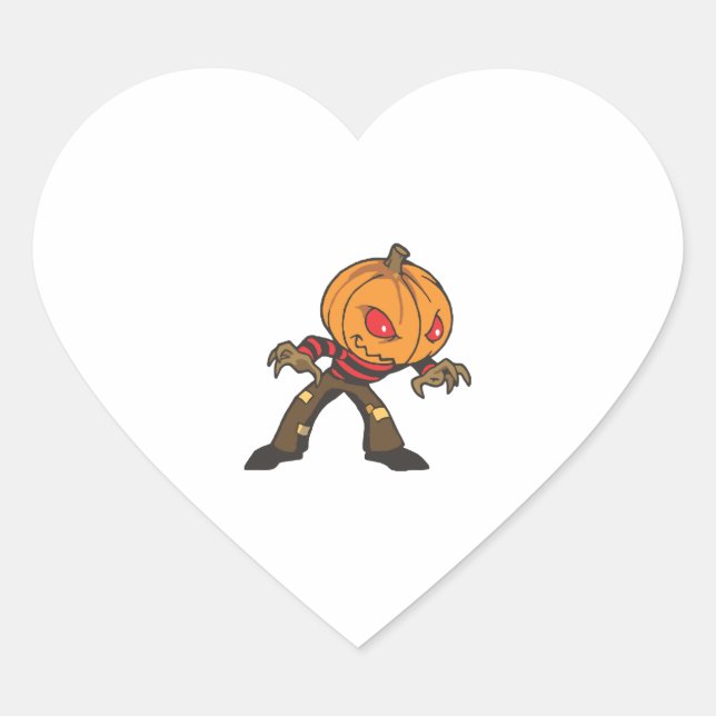 Monster Halloween   Heart Sticker (Front)