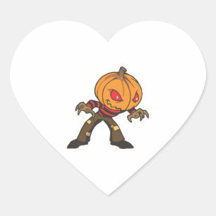 Monster Halloween   Heart Sticker
