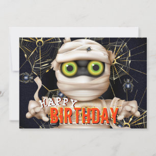Monster Halloween Kids Birthday Card