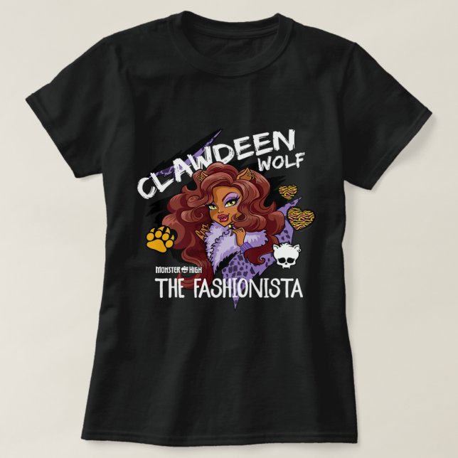 Monster High Clawdeen Wolf The Fashionista T-Shirt (Design Front)