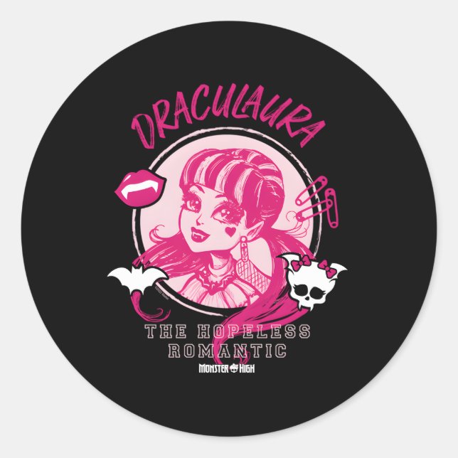 Monster High Draculaura Classic Round Sticker (Front)