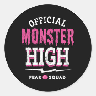Monster High Official Fear Squad Classic Round Sticker