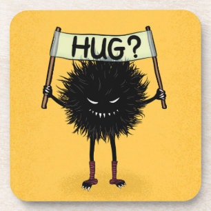 Monster Hug Cute Evil Character Coaster