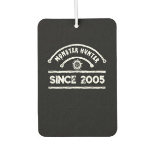 Monster Hunter Sigil Distressed Typography Car Air Freshener