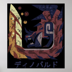 Monster Hunter World Iceborne Glavenus Kanji Ico Poster