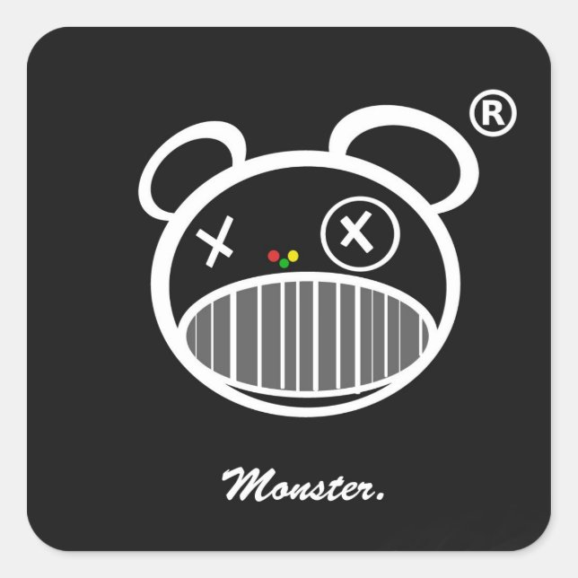 Monster Icon sticker black (Front)