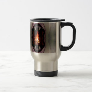 Monster in the fire place travel mug