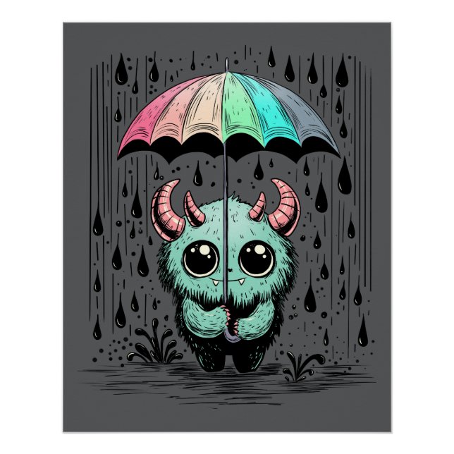 Monster in the Rain Poster (Front)