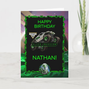 Monster Jam - Alien Invasion Birthday Card