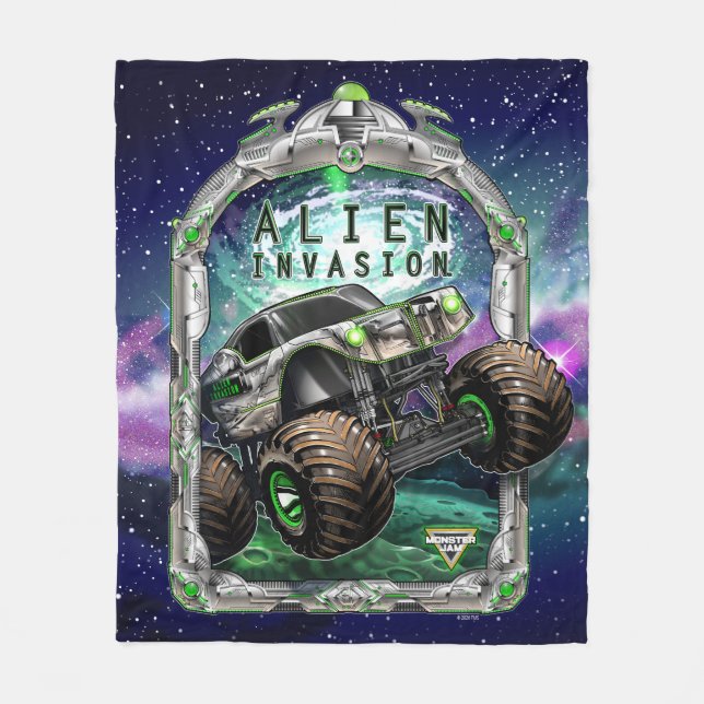 Monster Jam Alien Invasion Fleece Blanket (Front)
