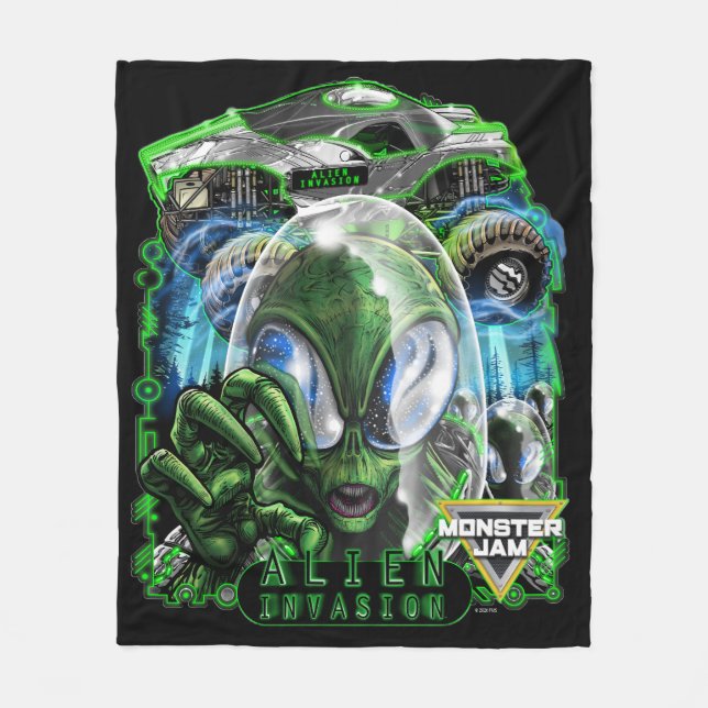 Monster Jam Alien Invasion Icon Fleece Blanket (Front)