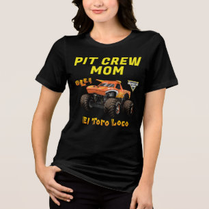 Monster Jam - El Toro Loco Birthday Pit Crew Mom Tri-Blend Shirt