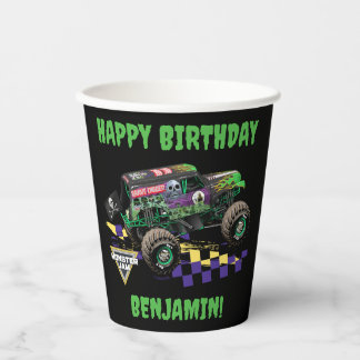 Monster Jam Grave Digger Birthday Paper Cups