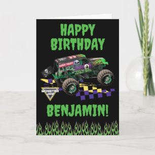 Monster Jam Grave Digger Happy Birthday Card
