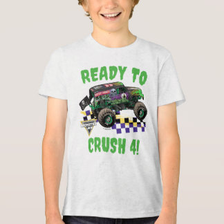 Monster Jam Grave Digger Ready to Crush Birthday Tri-Blend Shirt