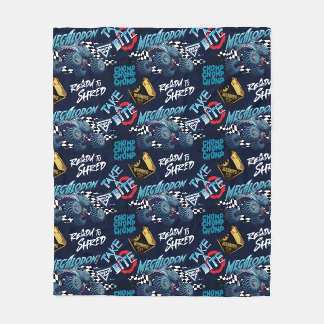 Monster Jam Megalodon Fleece Blanket (Front)