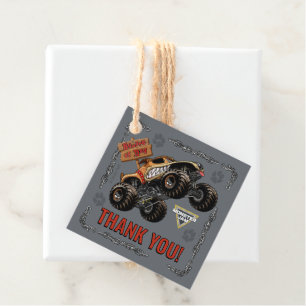 Monster Jam - Monster Mutt Birthday Favour Tags