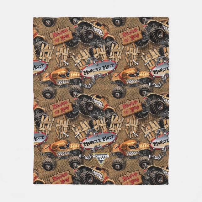Monster Jam Monster Mutt Fleece Blanket (Front)