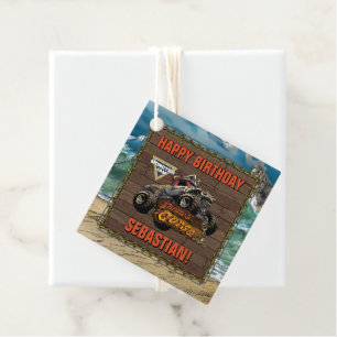 Monster Jam - Pirate's Curse Birthday Favour Tags