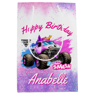 Monster Jam - Sparkle Smash Birthday Medium Gift Bag
