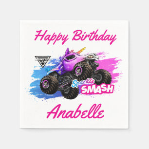 Monster Jam - Sparkle Smash Birthday Napkin