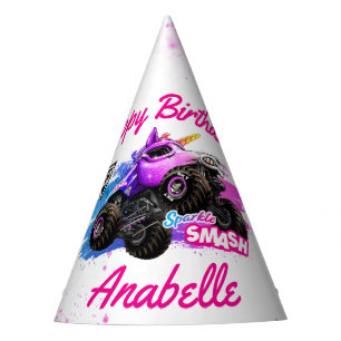 Monster Jam - Sparkle Smash Birthday Party Hat