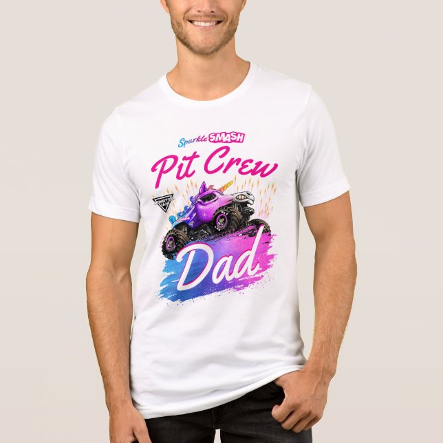 Monster Jam - Sparkle Smash Pit Crew Dad Tri-Blend Shirt (Front)