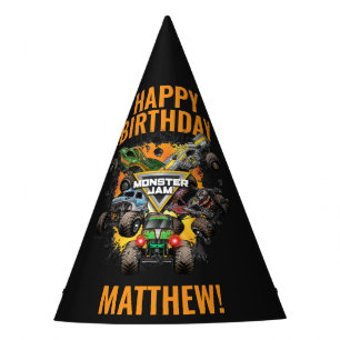 Monster Jam Trucks Birthday Party Hat