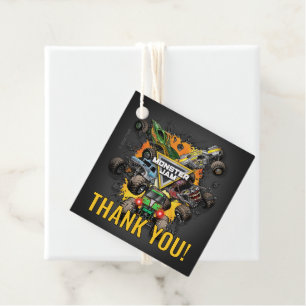 Monster Jam Trucks Birthday Thank You Favour Tags