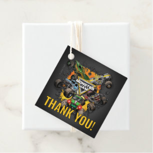 Monster Jam Trucks Birthday Thank You Favour Tags