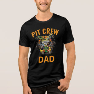 Monster Jam Trucks Pit Crew Dad Tri-Blend Shirt
