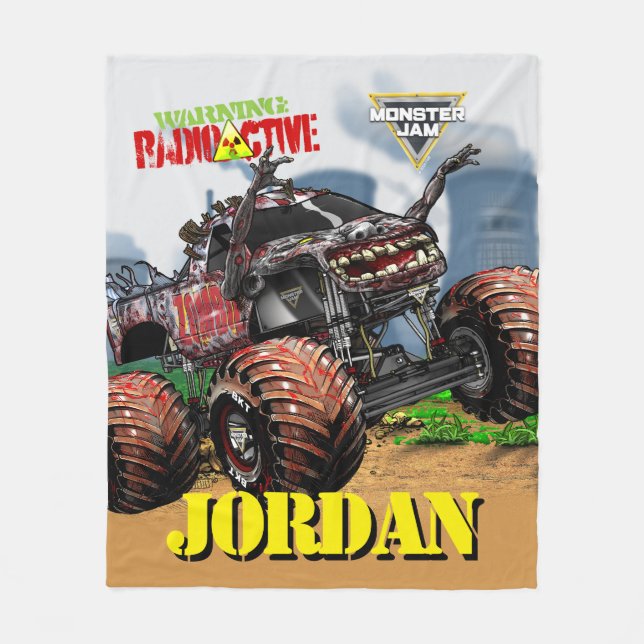 Monster Jam Zombie - Personalised Fleece Blanket (Front)