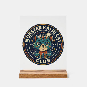Monster Kaiju Cat Cat Graphic Tee Art - Monster Ka Acrylic Sign