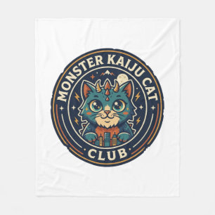 Monster Kaiju Cat Cat Graphic Tee Art - Monster Ka Fleece Blanket