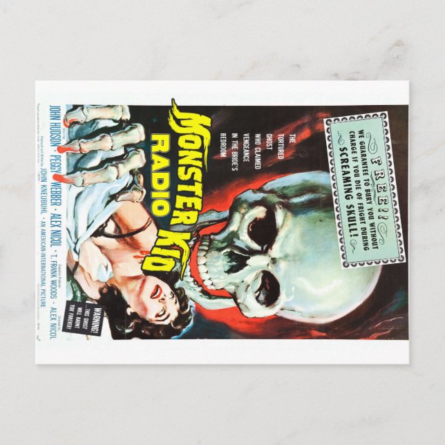 Monster Kid Radio Meets The Screaming Skull Postcard (Front)