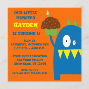 Monster Kids Birthday Invitation