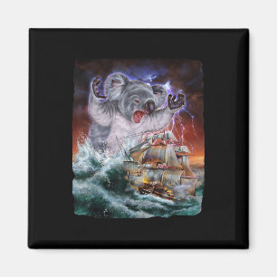 Monster Koala As Kraken Attack A War Ship At High  Magnet