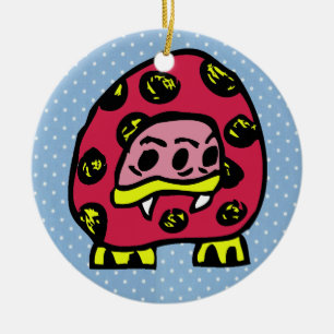 Monster Ladybug Ceramic Tree Decoration