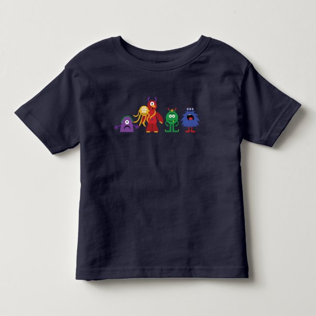 Monster Line toddler navy blue tee (Front)