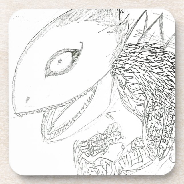 monster lizard cartoon coaster (Front)