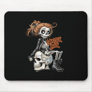 Monster Lover Fun Skeleton Ghoul Cute Vintage Hall Mouse Mat