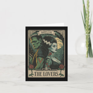 Monster Lovers Tarot Card Gothic Frankenstein Hall
