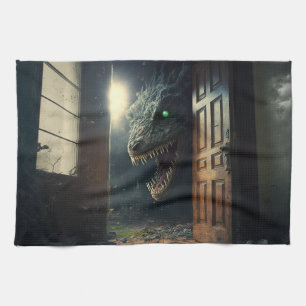 monster lurk tea towel