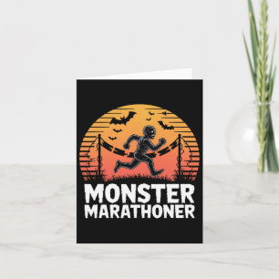 Monster Marathoner Halloween Mummy Runner Card