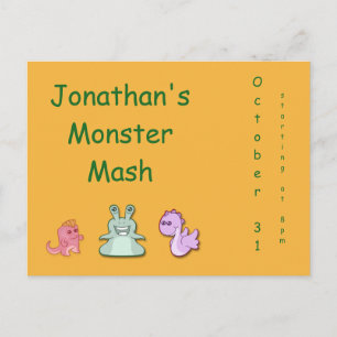 Monster Mash Autumn Invitation Postcard