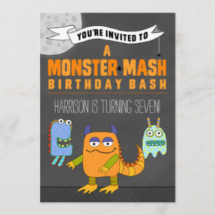 Monster Mash BIRTHDAY Bash Invitations