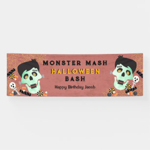 Monster Mash Halloween Birthday Party Banner