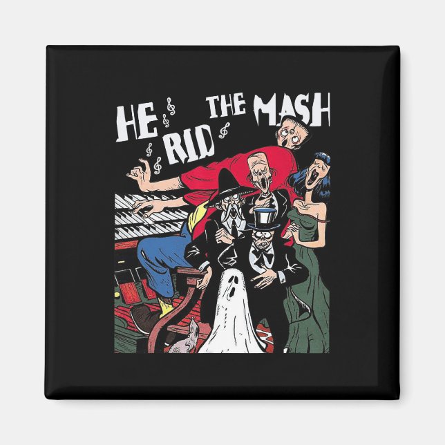 Monster Mash Halloween Ghoul Ghost  Magnet (Front)
